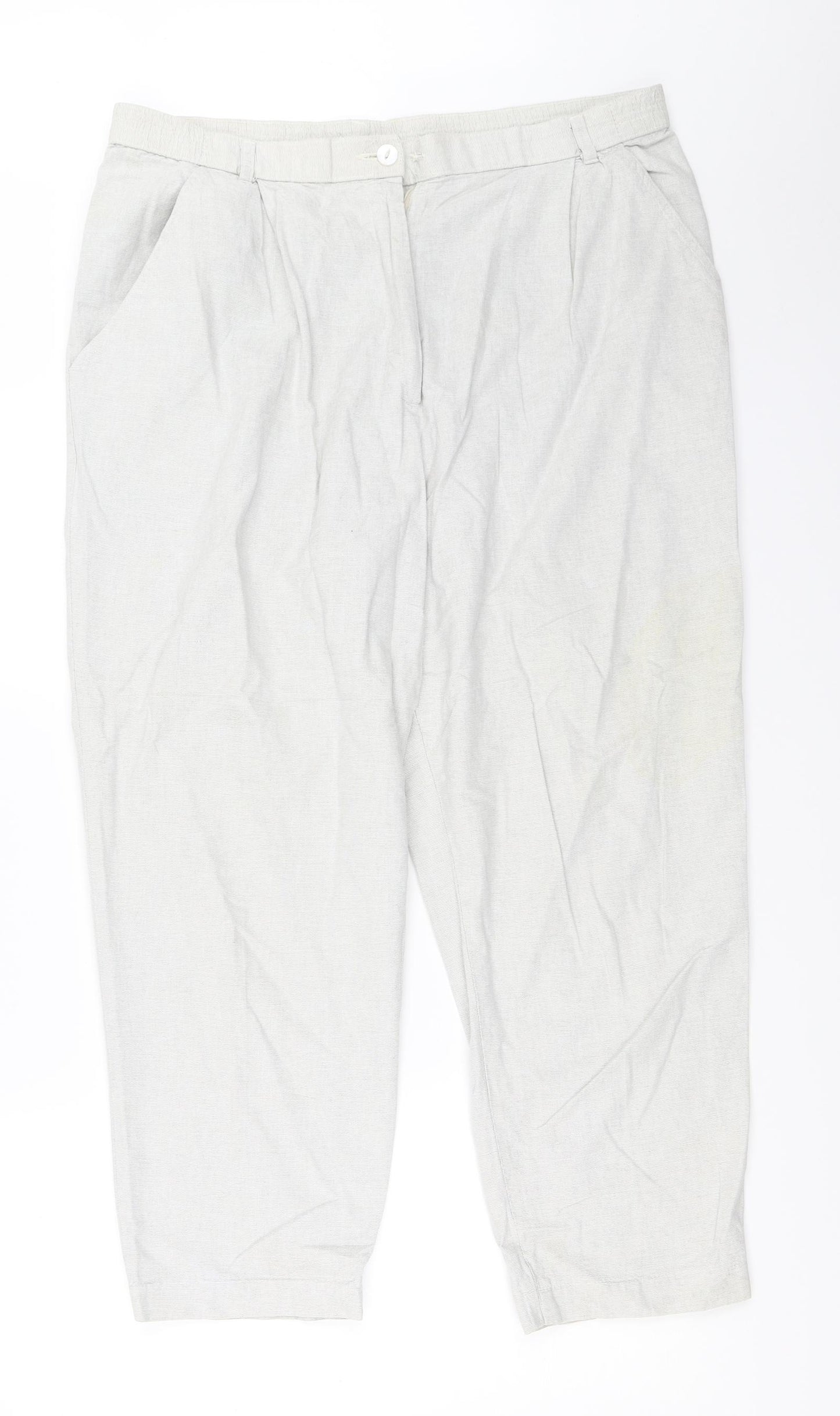 Marks and Spencer Womens Grey   Trousers  Size 18 L25 in