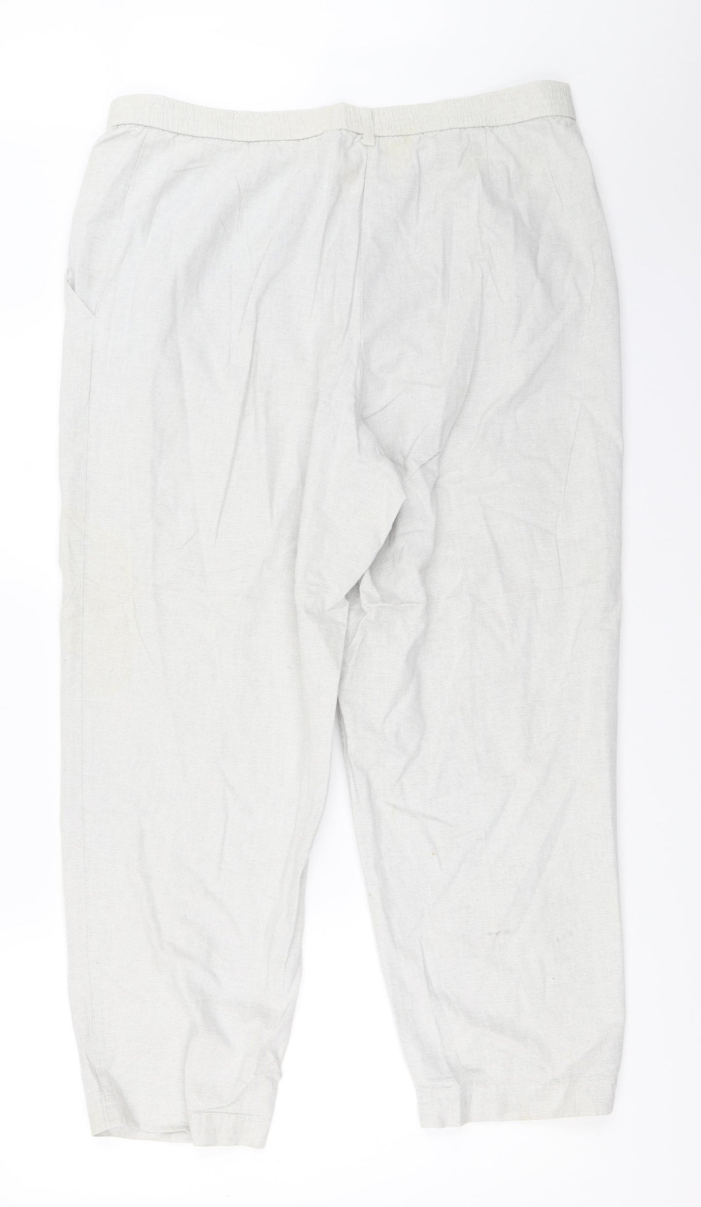 Marks and Spencer Womens Grey   Trousers  Size 18 L25 in