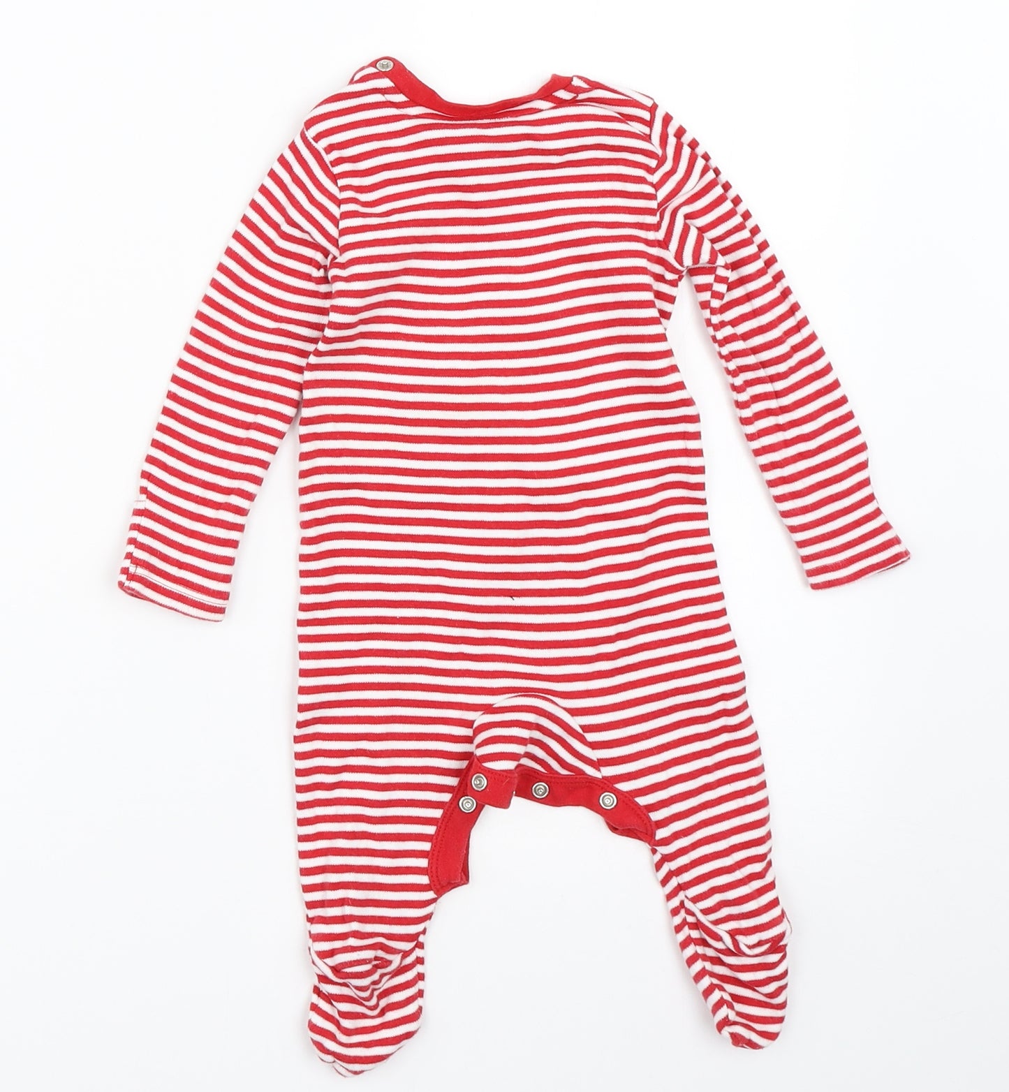 F&F Baby Red Striped  Babygrow One-Piece Size 3-6 Months  - christmas