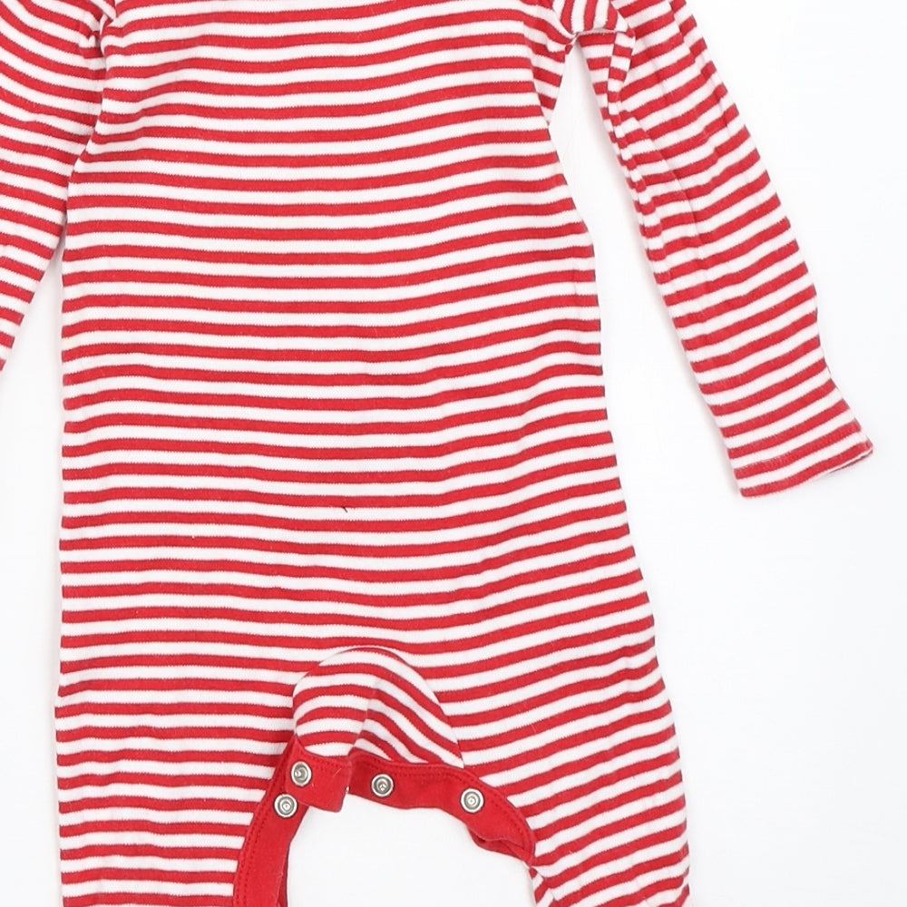 F&F Baby Red Striped  Babygrow One-Piece Size 3-6 Months  - christmas