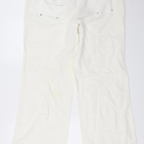 New Look Womens White   Trousers  Size 16 L30.5 in