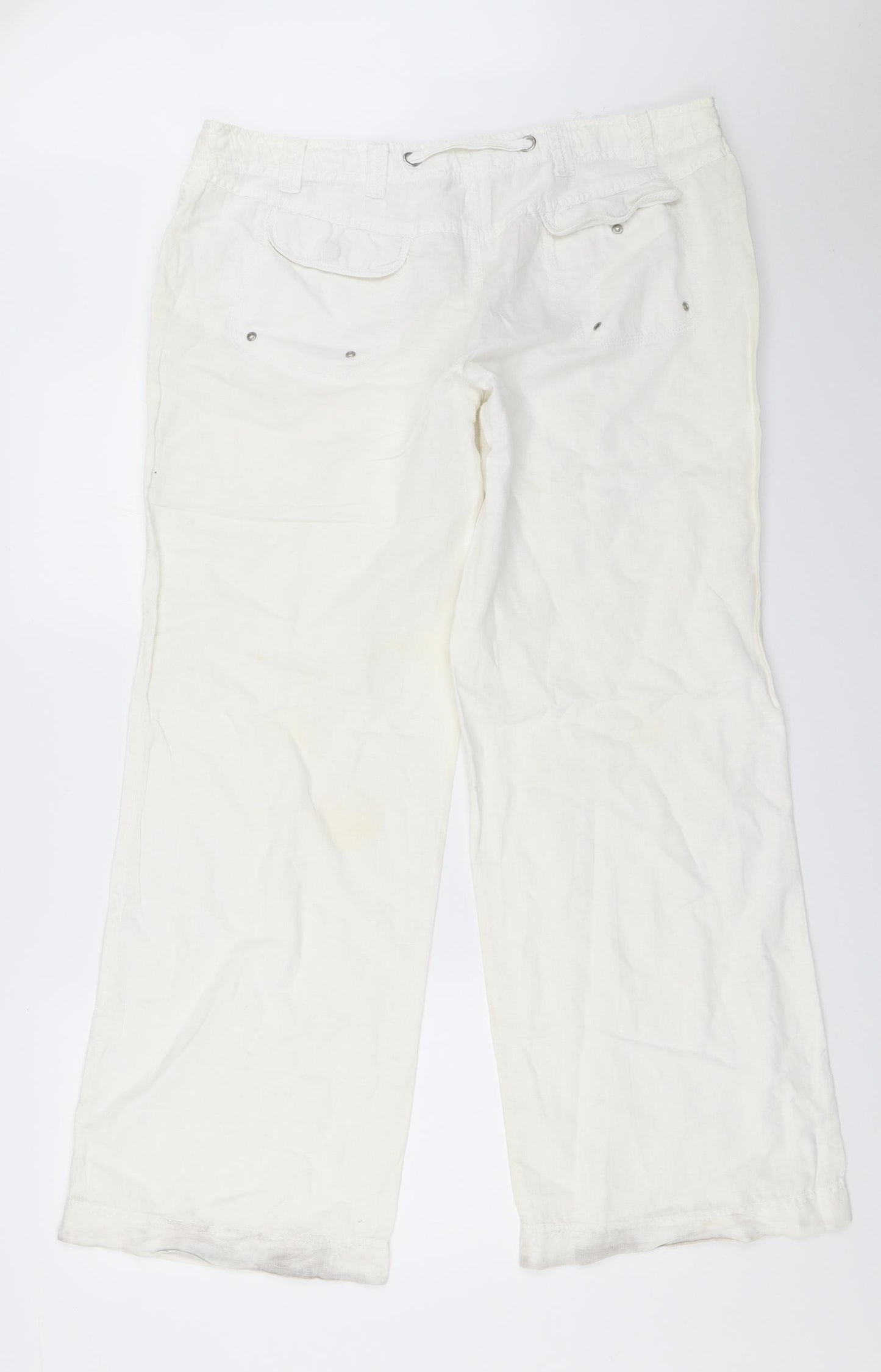 New Look Womens White   Trousers  Size 16 L30.5 in