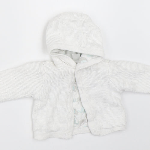 Mini Club Baby White   Cardigan Jumper Size 0-3 Months