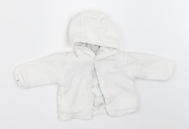 Mini Club Baby White Cardigan Jumper Size 0-3 Months