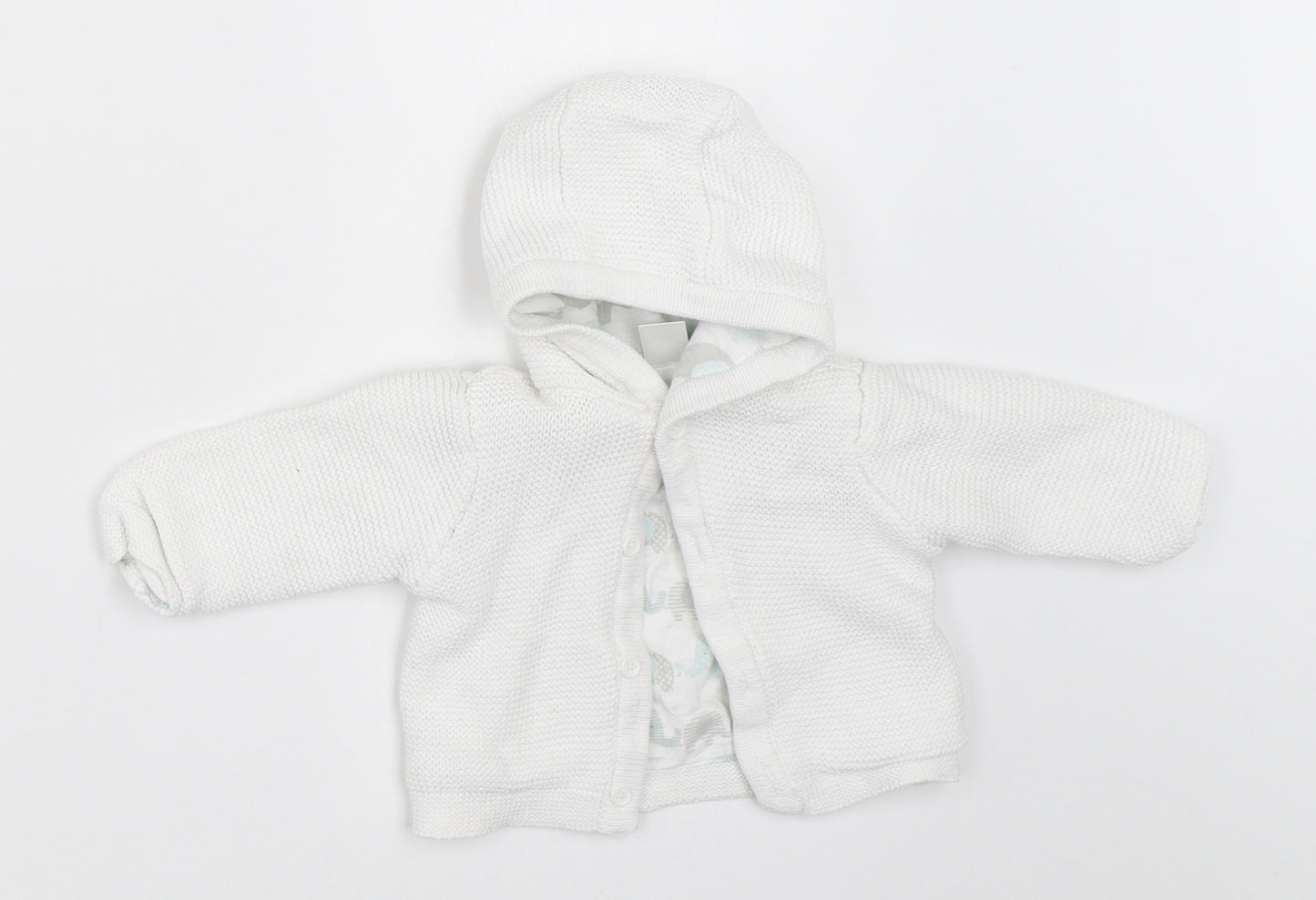 Mini Club Baby White   Cardigan Jumper Size 0-3 Months