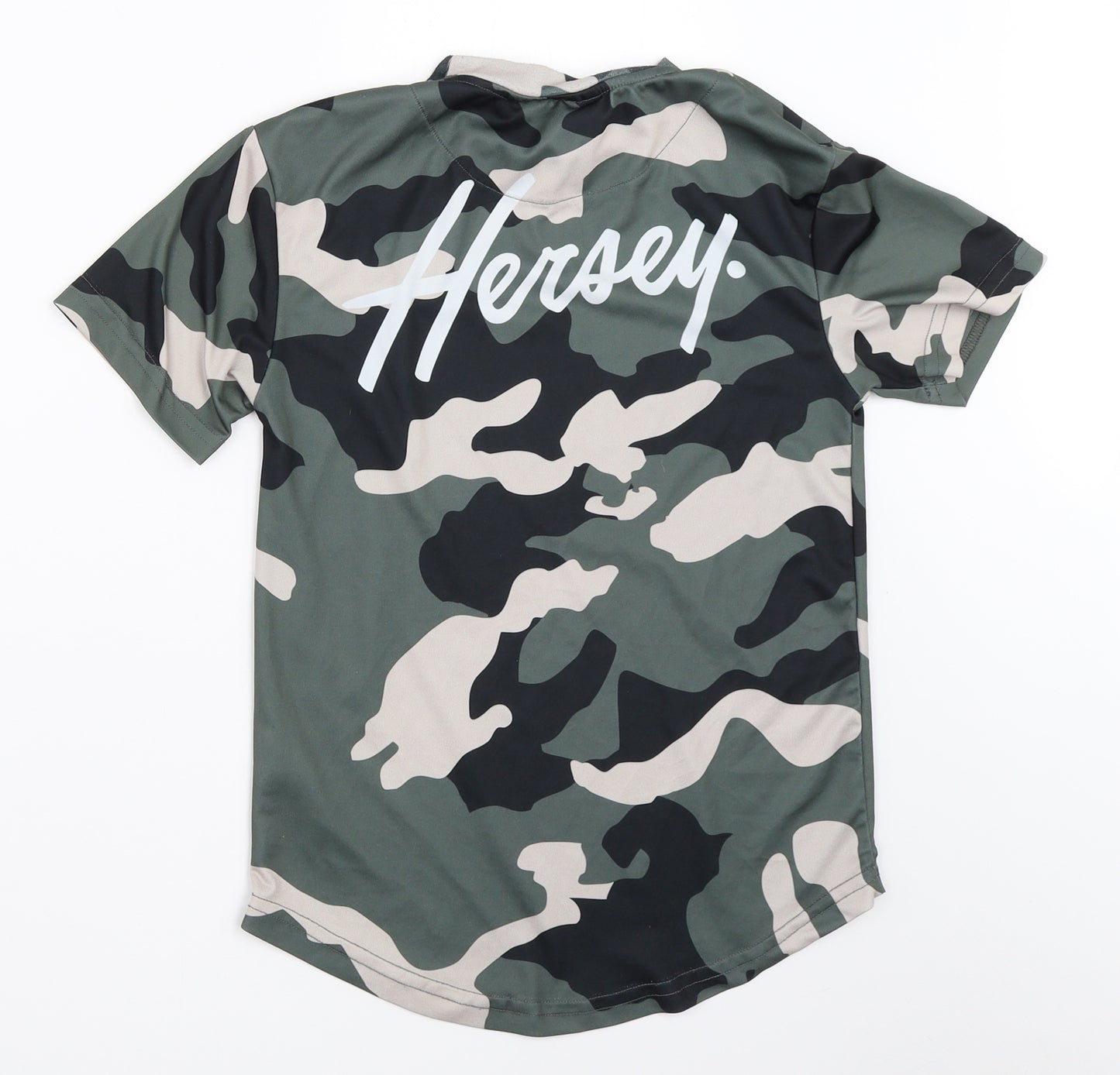 Beck & Hersey Boys Green Camouflage  Basic T-Shirt Size 11-12 Years