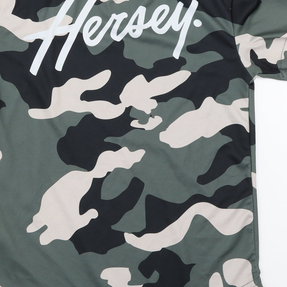 Beck & Hersey Boys Green Camouflage  Basic T-Shirt Size 11-12 Years