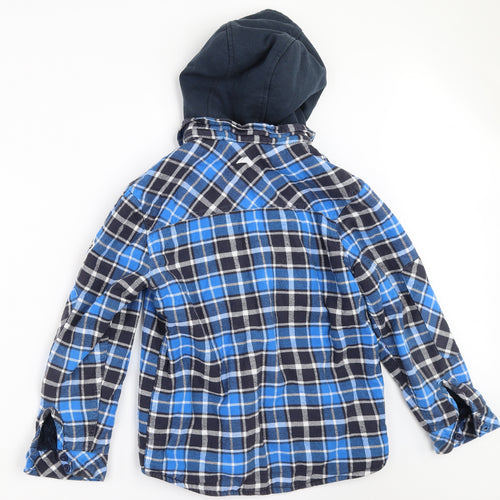 Lily & Dan Boys Blue Check  Shirt Jacket Jacket Size 11-12 Years