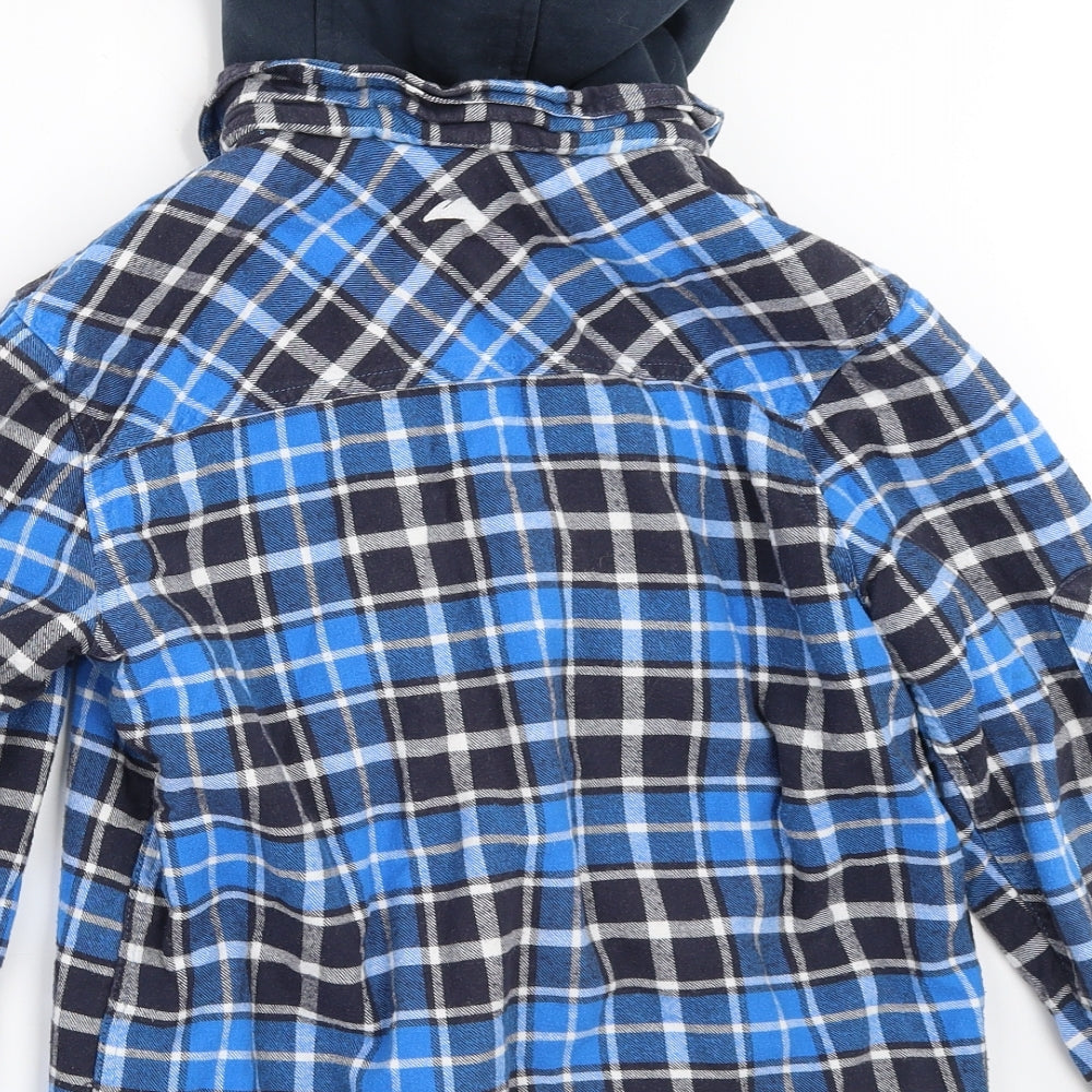 Lily & Dan Boys Blue Check  Shirt Jacket Jacket Size 11-12 Years