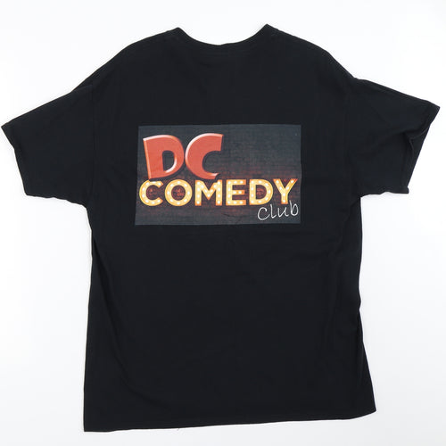 Gildan Mens Black    T-Shirt Size L  - dc comedy club