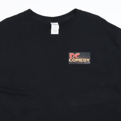 Gildan Mens Black    T-Shirt Size L  - dc comedy club