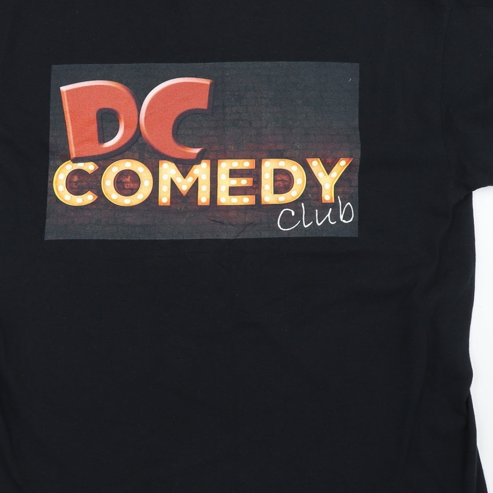 Gildan Mens Black    T-Shirt Size L  - dc comedy club