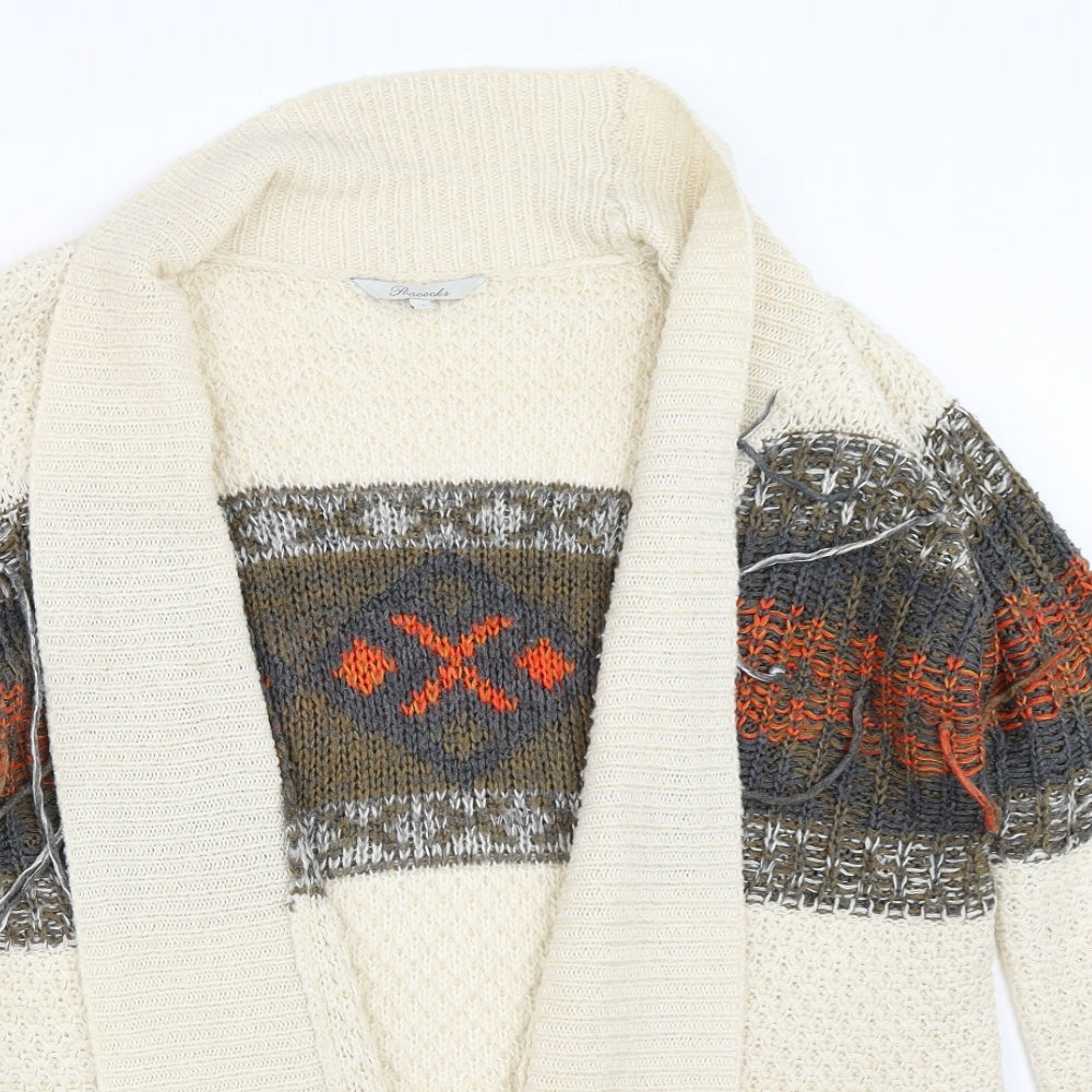 Peacocks Womens Beige   Cardigan Jumper Size S