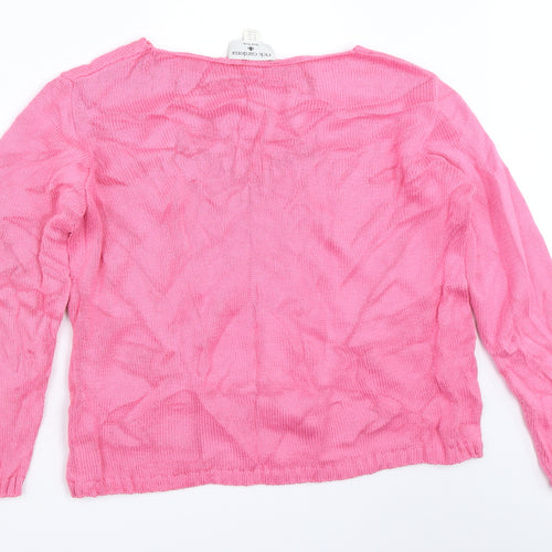 Rick Cardona Womens Pink   Pullover Jumper Size 14