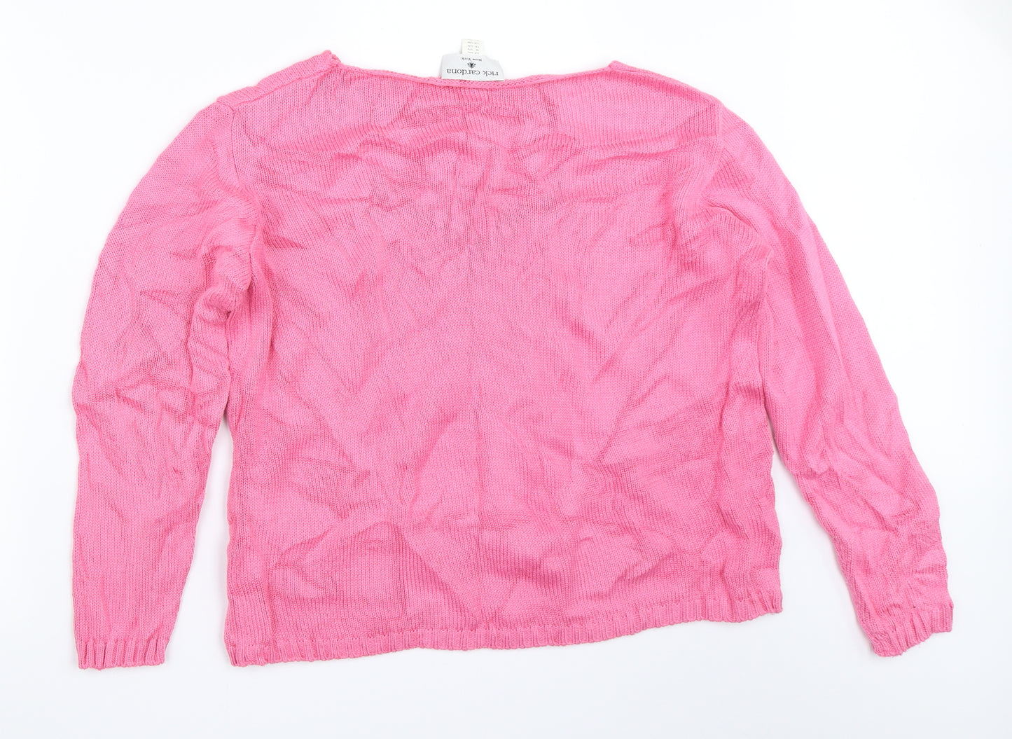 Rick Cardona Womens Pink   Pullover Jumper Size 14