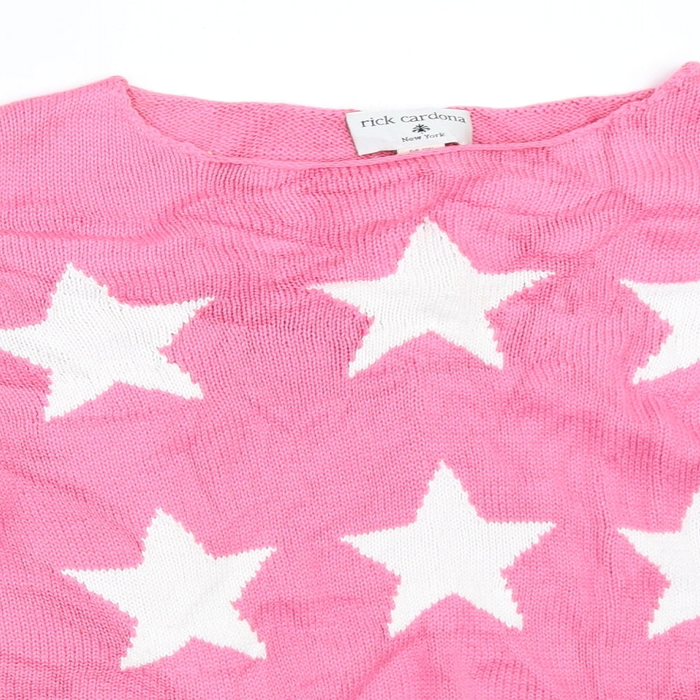 Rick Cardona Womens Pink   Pullover Jumper Size 14