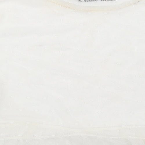 PRETTYLITTLETHING Womens White   Cropped Blouse Size 6