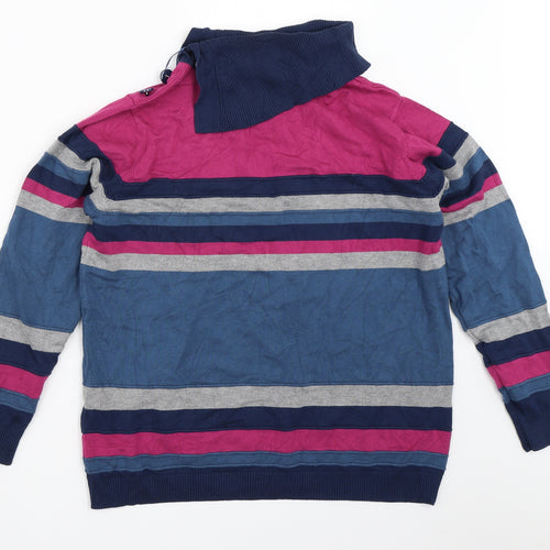 Country Casuals Womens Blue Striped  Pullover Jumper Size M