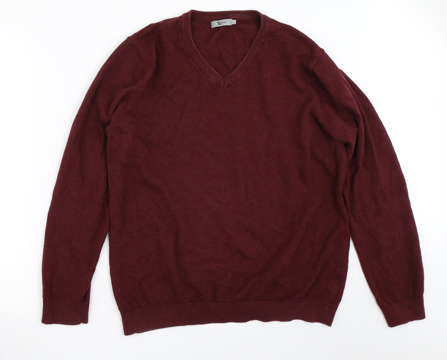 TU Mens Red   Pullover Jumper Size L