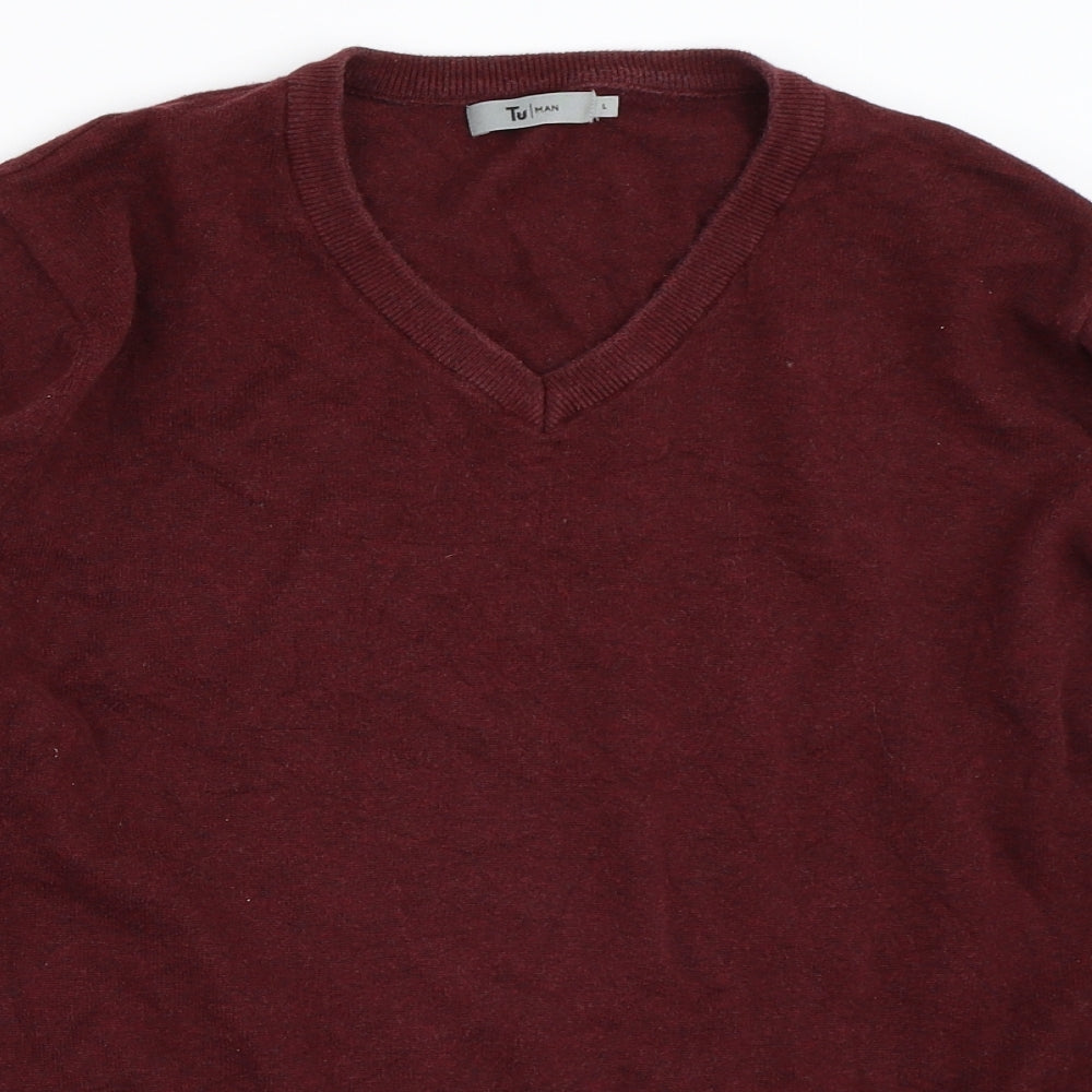 TU Mens Red   Pullover Jumper Size L