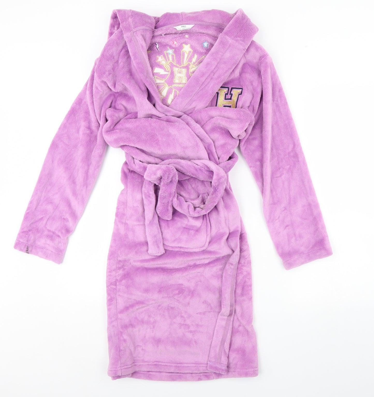 m&s Girls Purple Solid  Cami Gown Size 13 Years  - Hogwarts