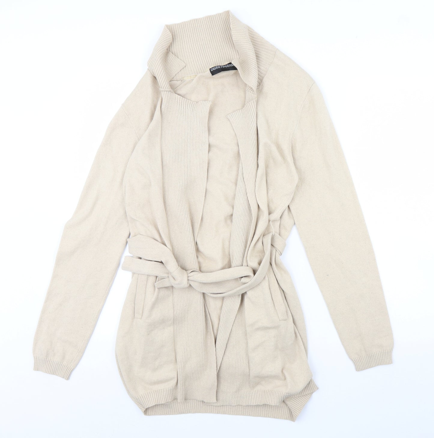 dear dharma Womens Beige   Cardigan Jumper Size 10