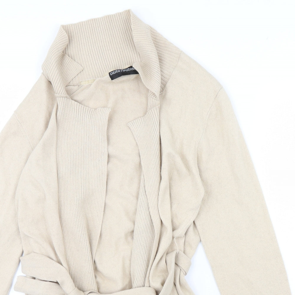 dear dharma Womens Beige   Cardigan Jumper Size 10