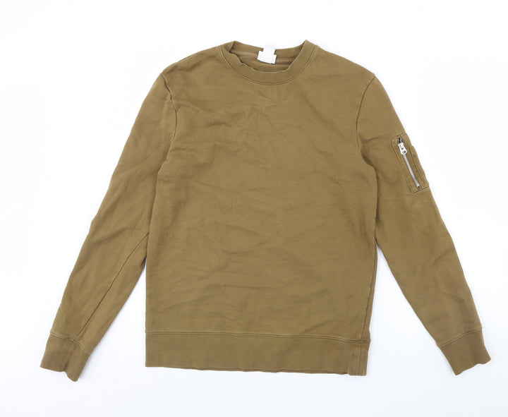 H&M Mens Green Pullover Jumper Size S