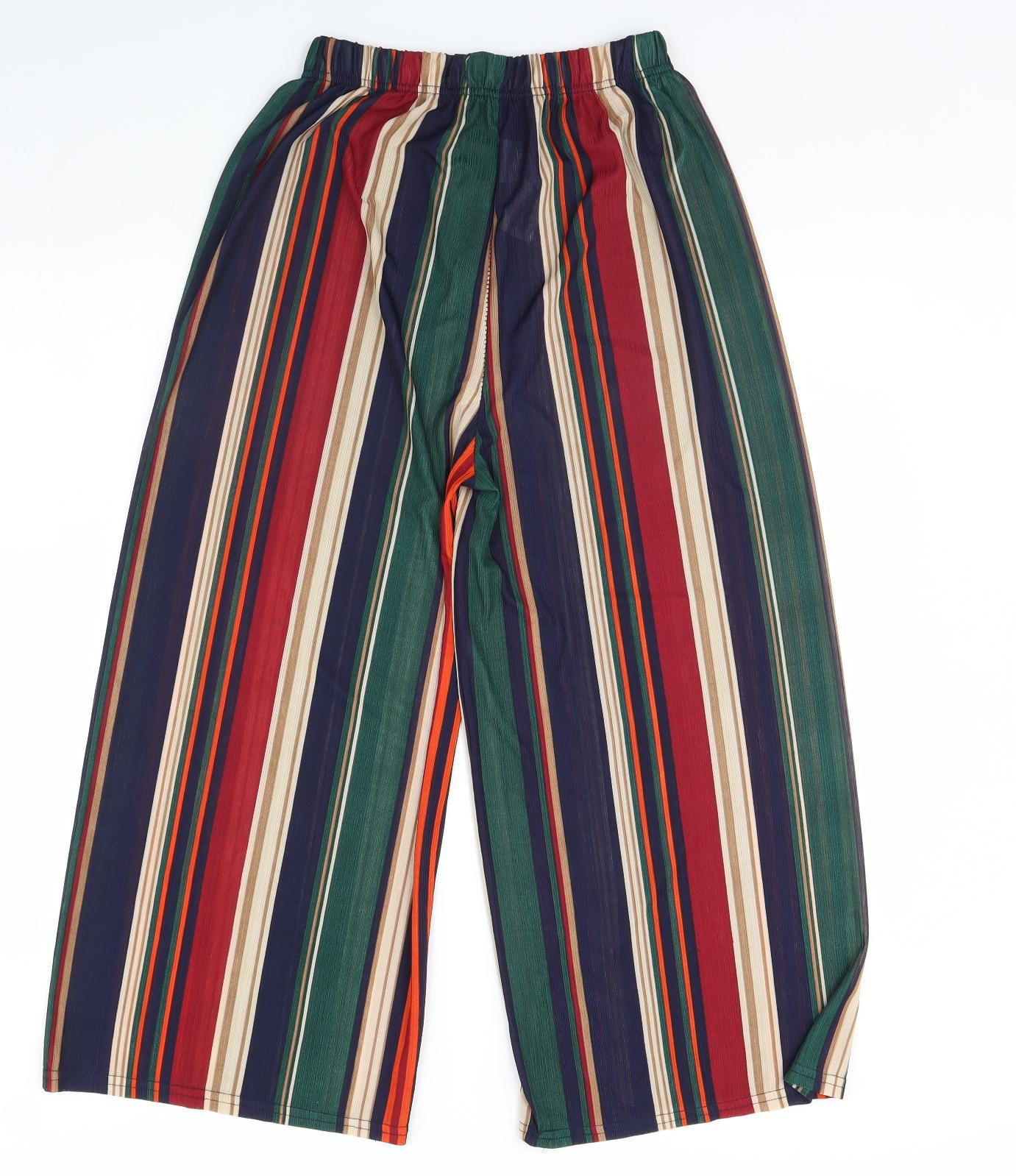 Quiz Womens Multicoloured Striped  Trousers  Size 10 L28 in
