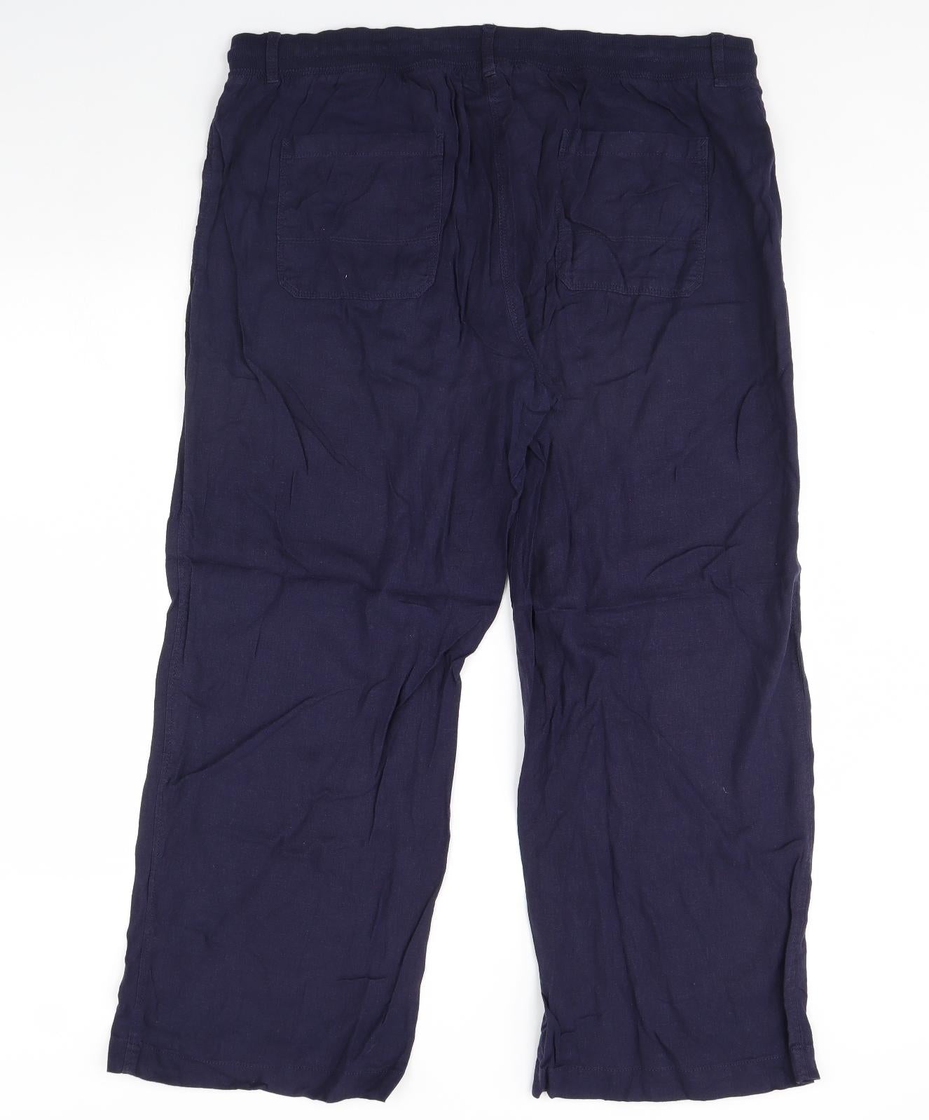 m&s Womens Blue   Trousers  Size 18 L30 in