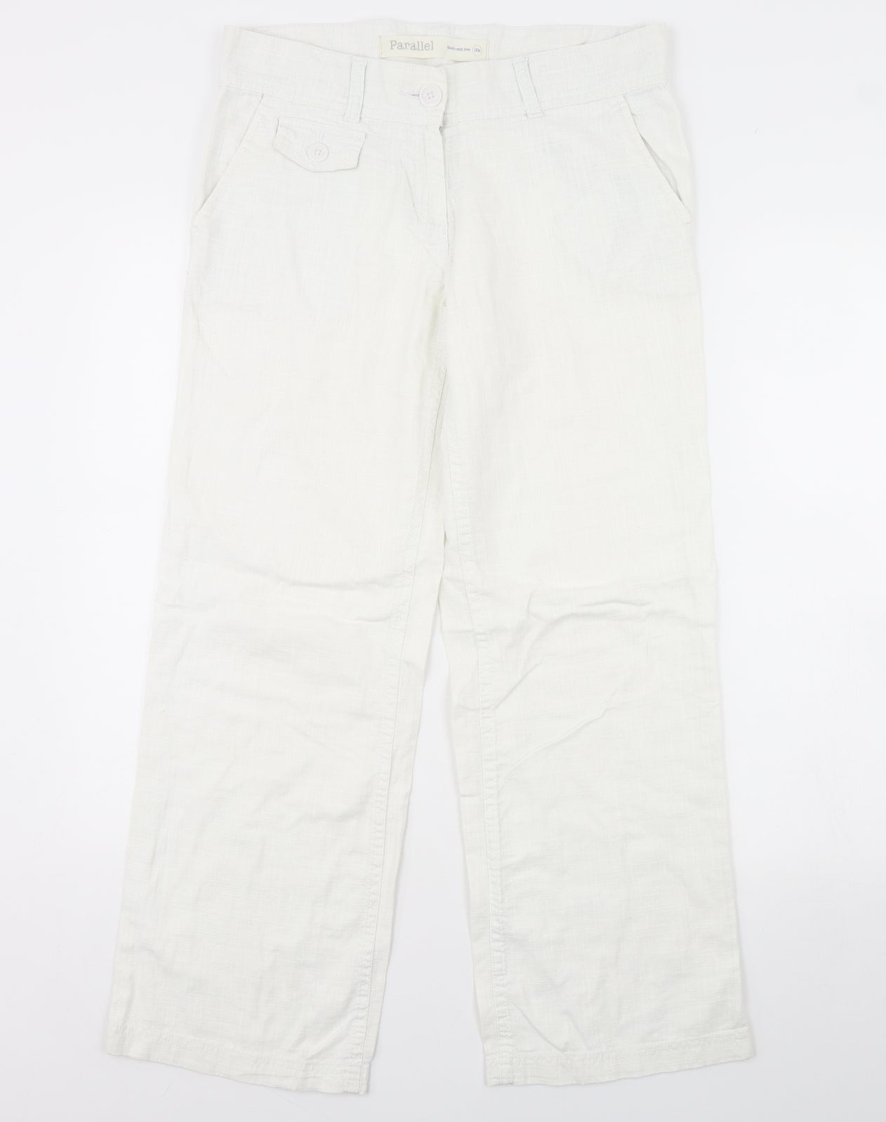 NEXT Womens White   Trousers  Size 10 L30 in