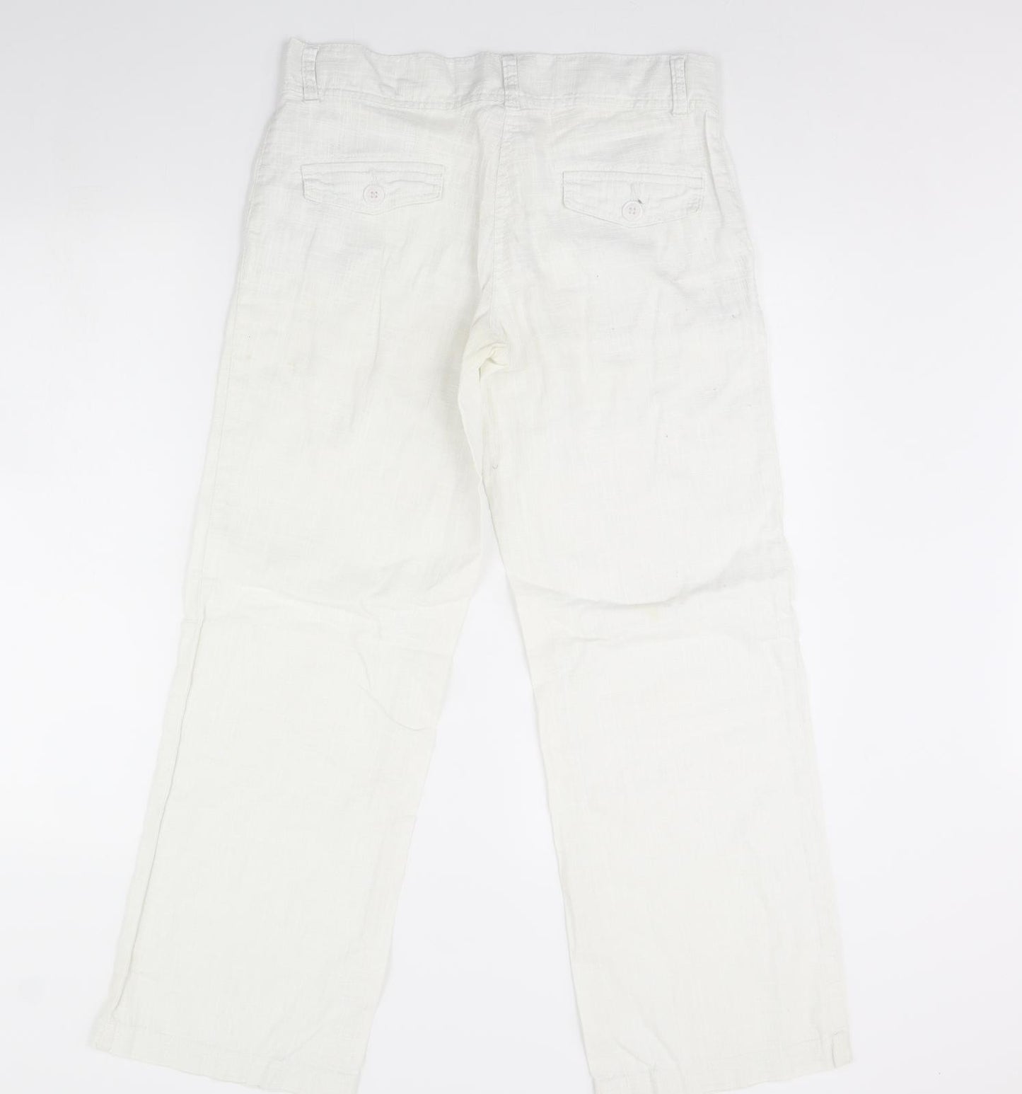 NEXT Womens White   Trousers  Size 10 L30 in