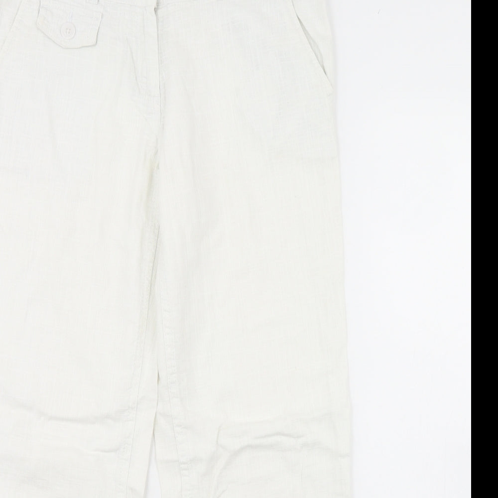 NEXT Womens White   Trousers  Size 10 L30 in