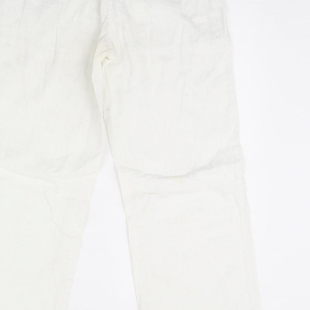 NEXT Womens White   Trousers  Size 10 L30 in