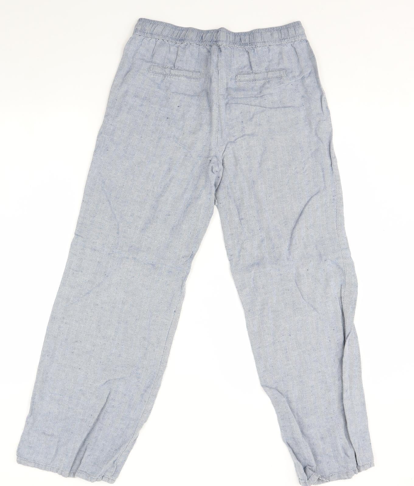 m&s Womens Blue   Trousers  Size 10 L28 in