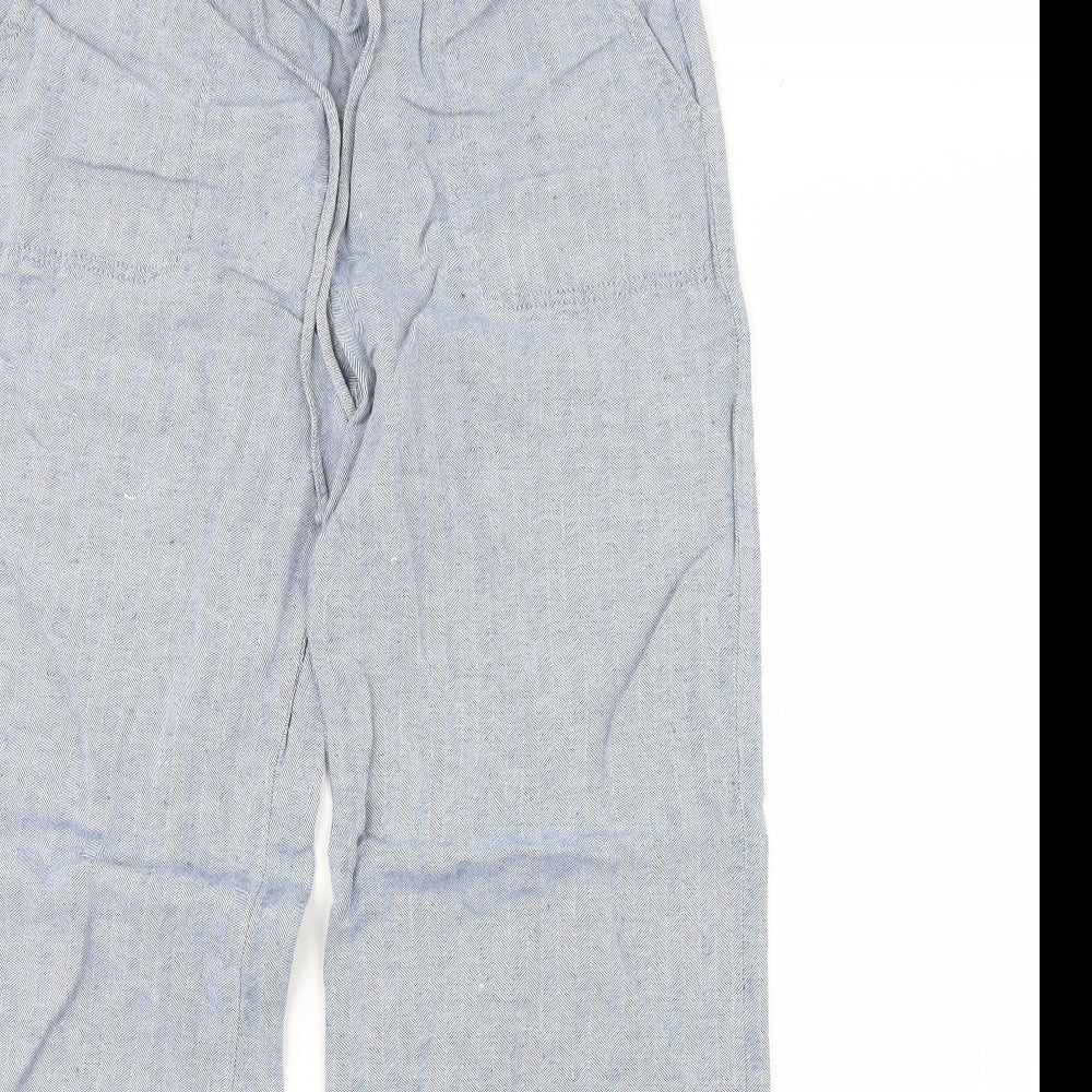 m&s Womens Blue   Trousers  Size 10 L28 in