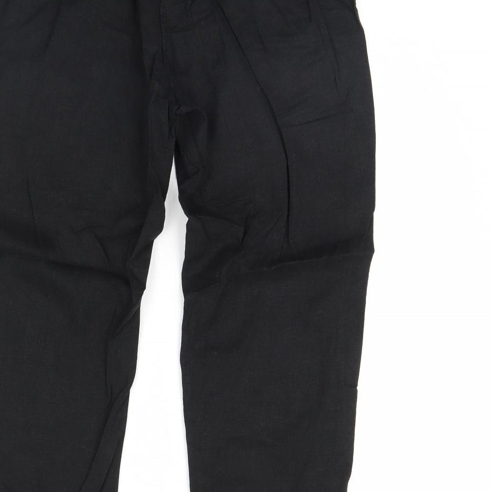 m&s Womens Black   Trousers  Size 12 L28 in