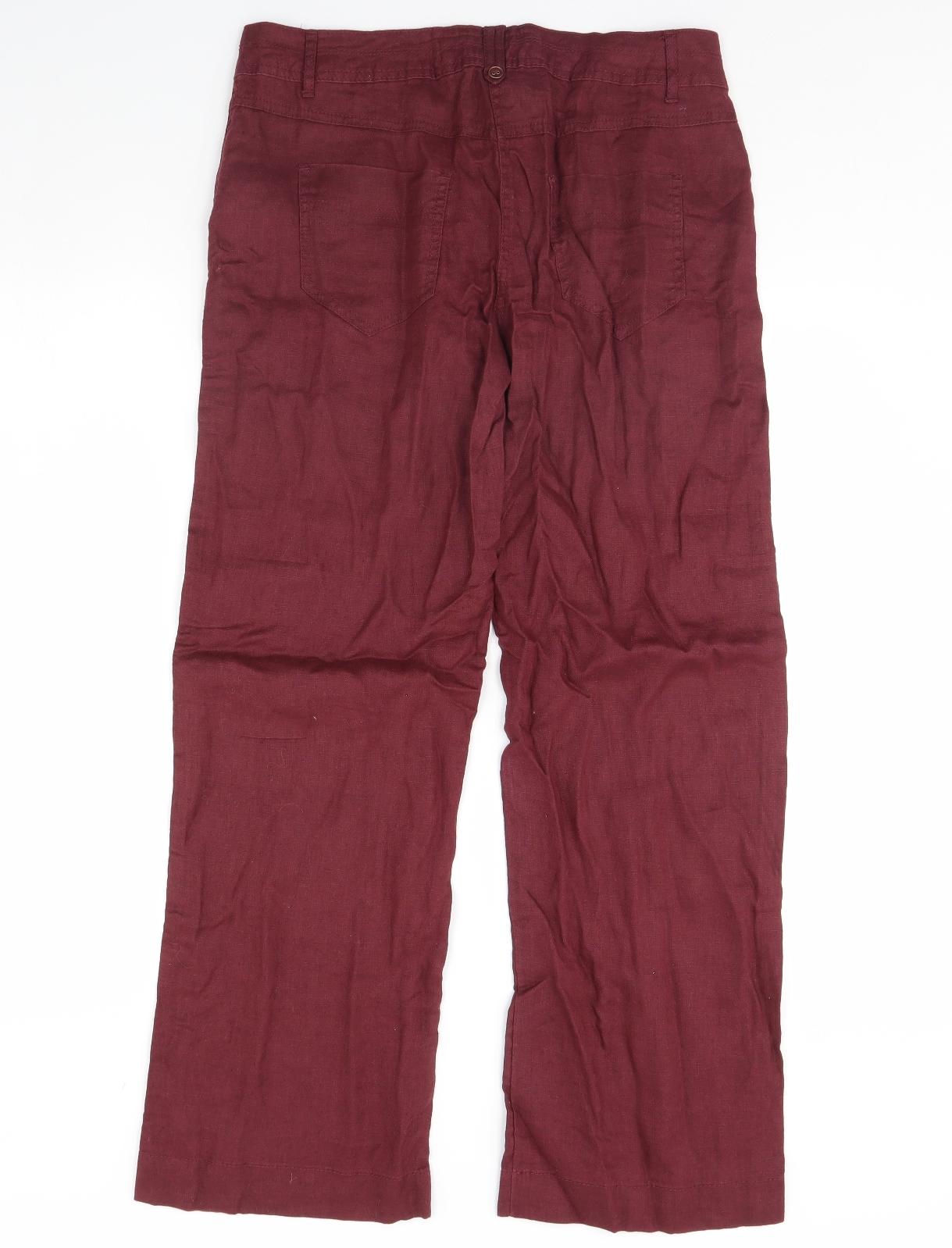 George Womens Red   Trousers  Size 10 L30 in