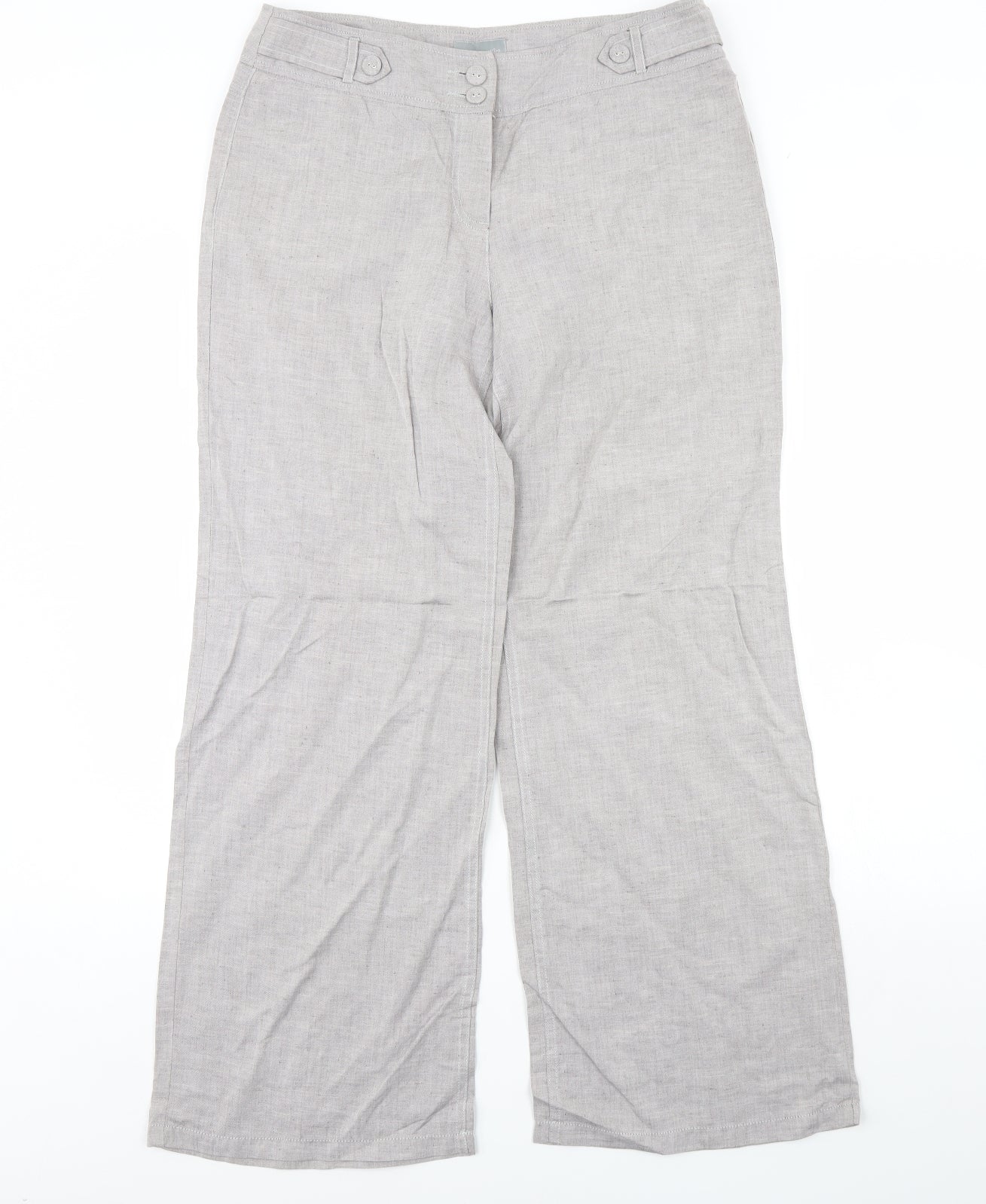 Per Una Womens Grey   Trousers  Size 12 L32 in