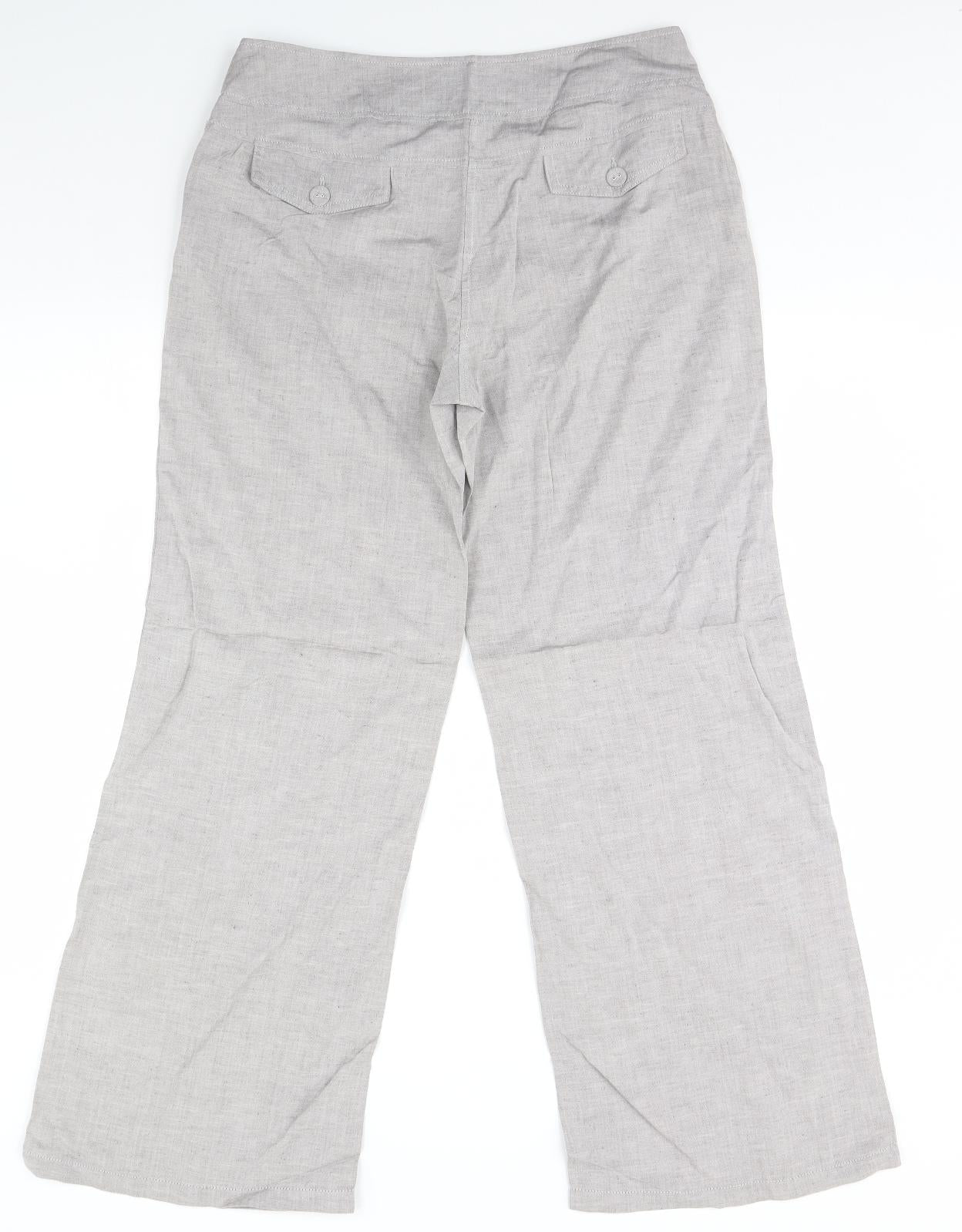Per Una Womens Grey   Trousers  Size 12 L32 in