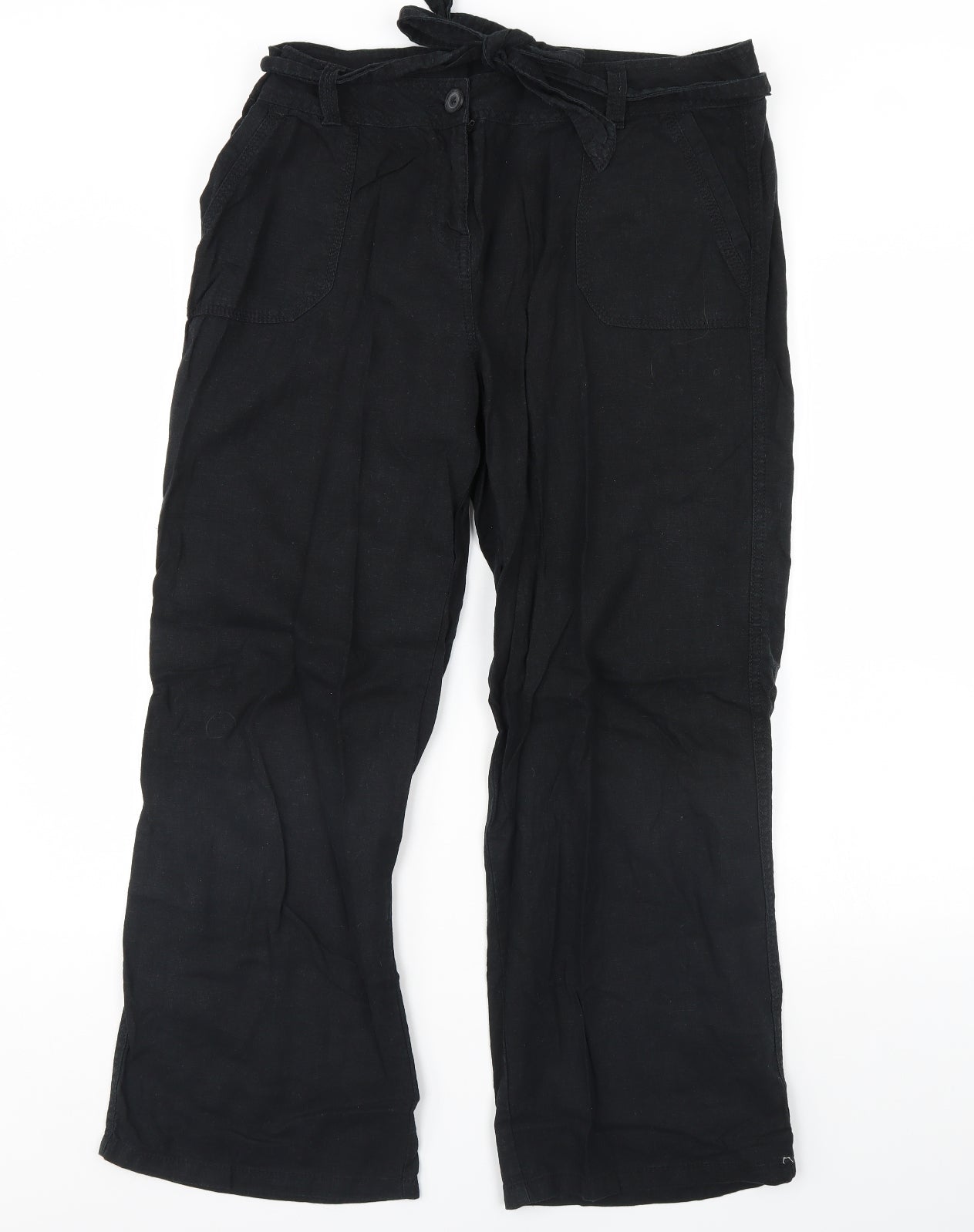 M&S Womens Black   Trousers  Size 16 L30 in