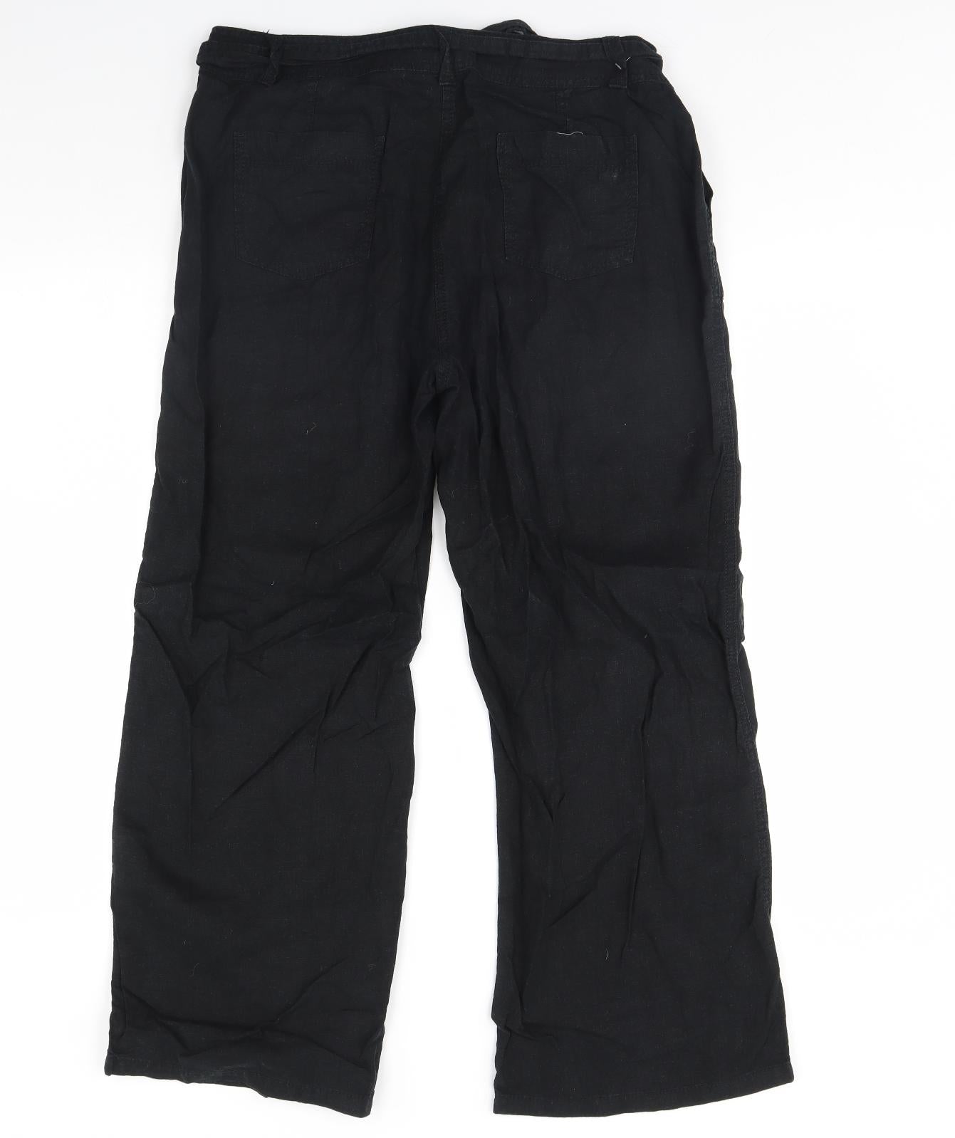 M&S Womens Black   Trousers  Size 16 L30 in