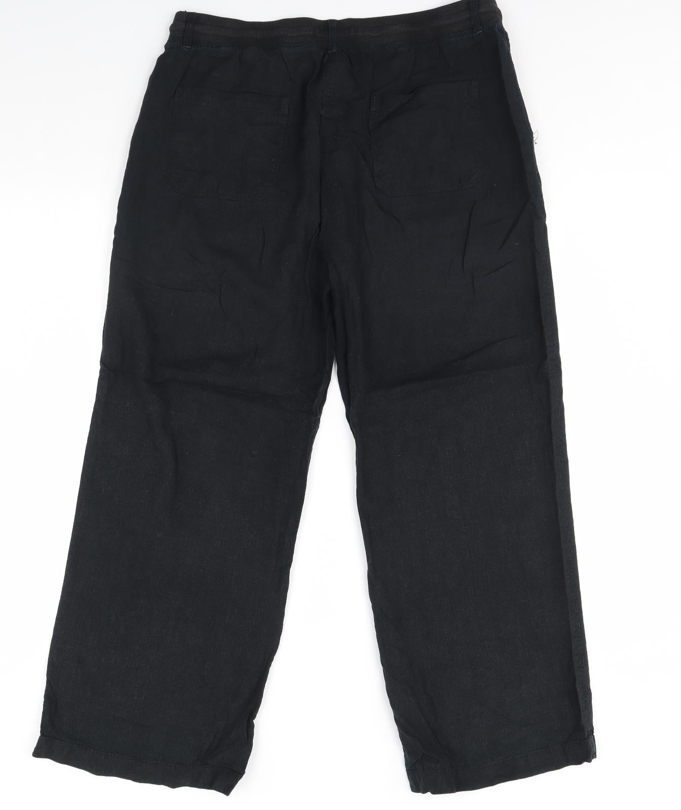 M&S Womens Black   Trousers  Size 14 L31 in