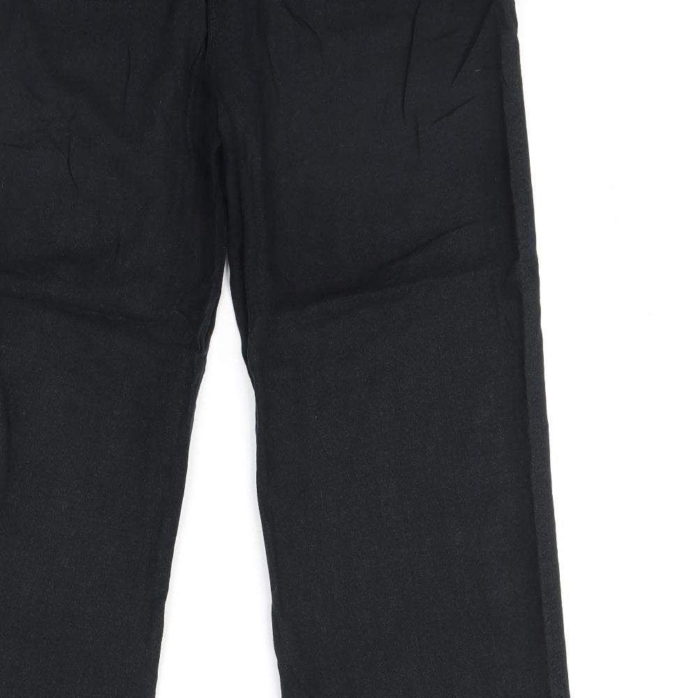 M&S Womens Black   Trousers  Size 14 L31 in