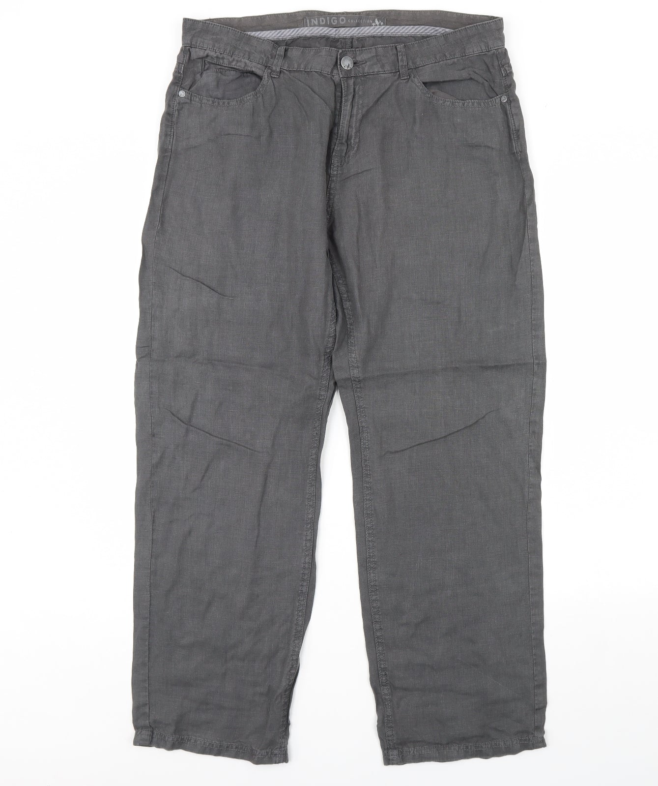 Indigo Womens Grey   Trousers  Size 36 in L30 in