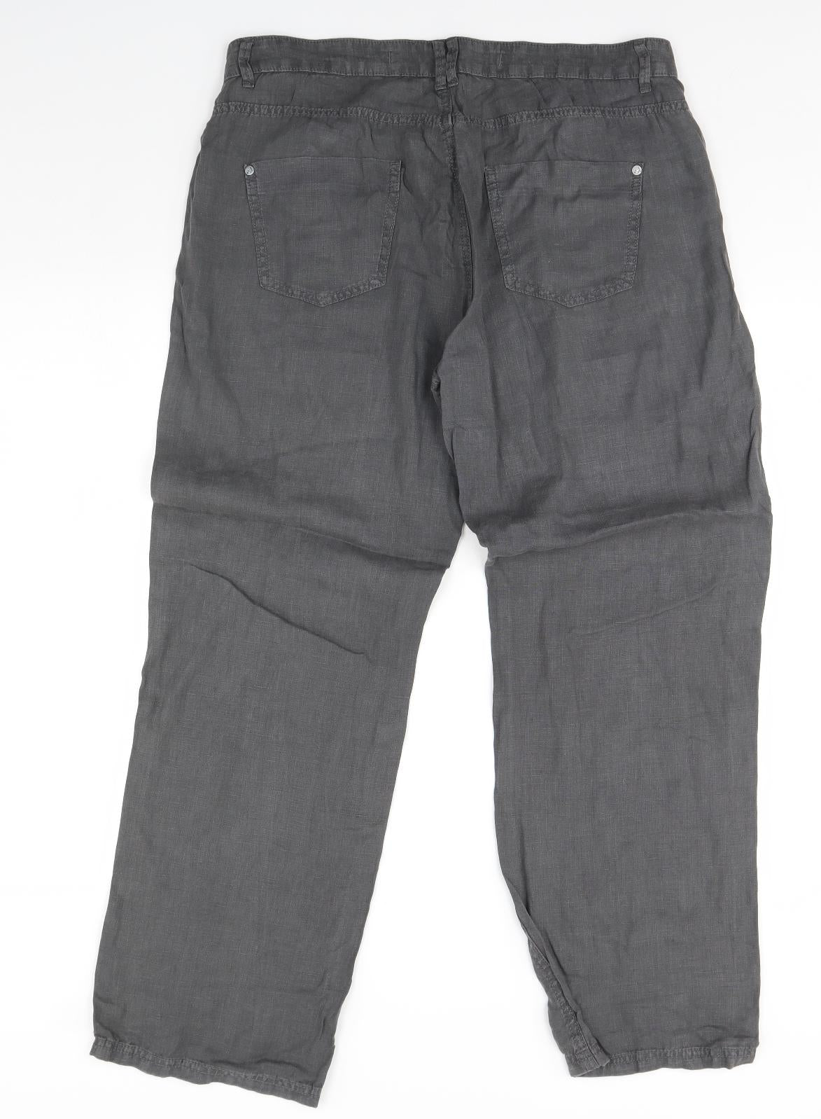Indigo Womens Grey   Trousers  Size 36 in L30 in