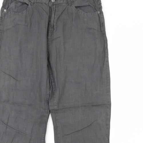 Indigo Womens Grey   Trousers  Size 36 in L30 in