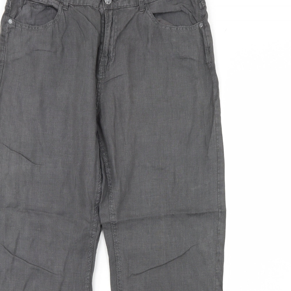Indigo Womens Grey   Trousers  Size 36 in L30 in