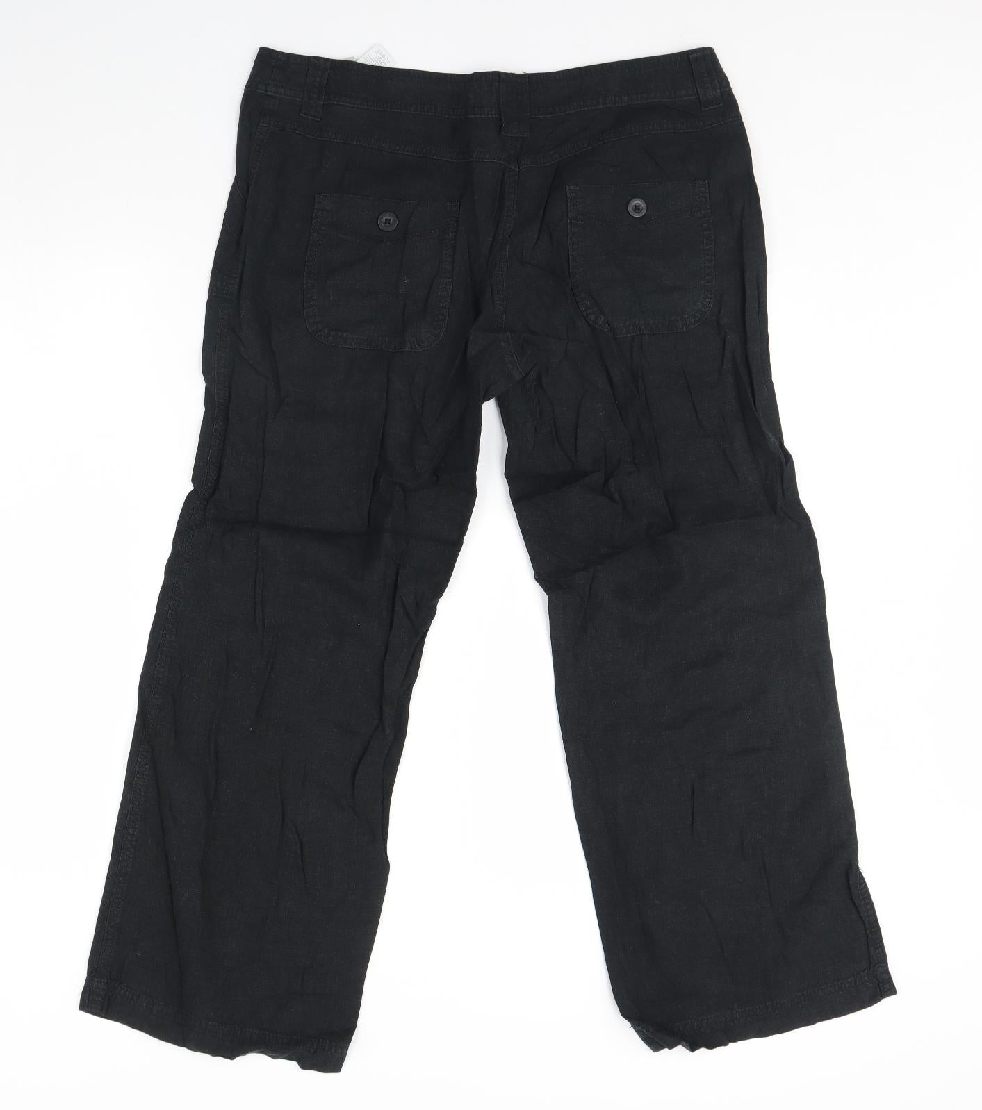 m&s Womens Black   Trousers  Size 14 L28 in