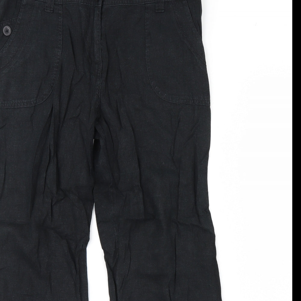 m&s Womens Black   Trousers  Size 14 L28 in
